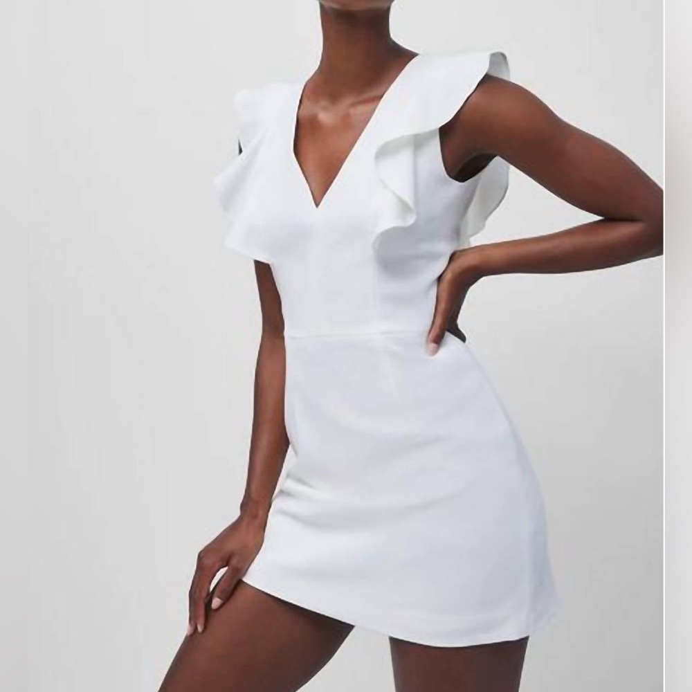 French Connection Whisper Ruffle Sheath Dress